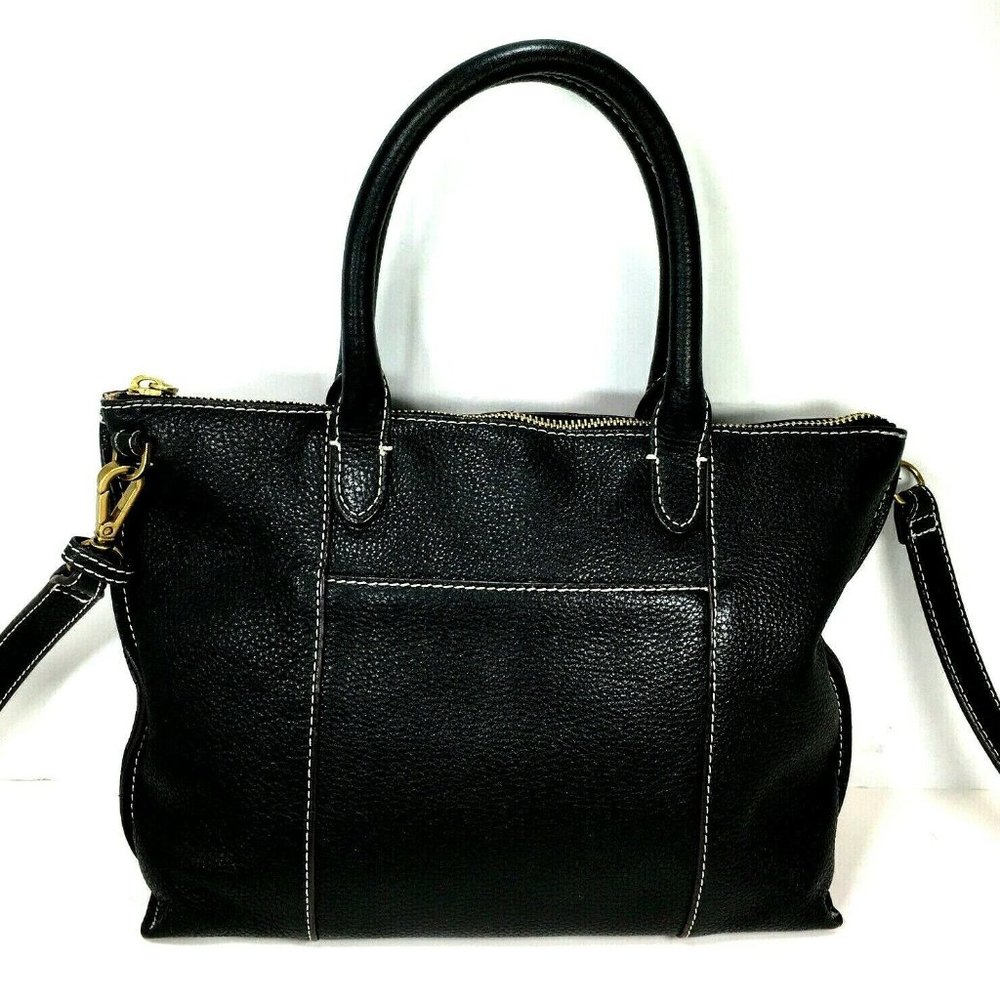 G.I.L.I. Black Leather Crossbody Shoulder Bag